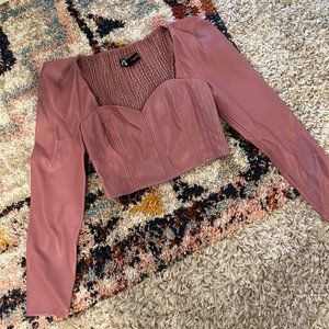 Zara Leather Crop Top